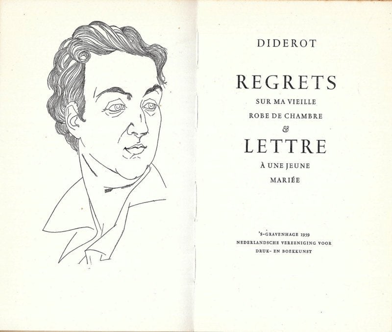 Diderot ~ Regrets & Lettre ~ Juus Hartman ~ genummerd ~ 1959, Verzenden, Gelezen, Fictie