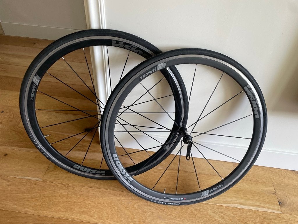 Vision Team 35 Comp SL Velgrem Racefiets Wielset, Fietsen en Brommers, Fietsonderdelen, Gebruikt, Vision, Aluminium, Racefiets