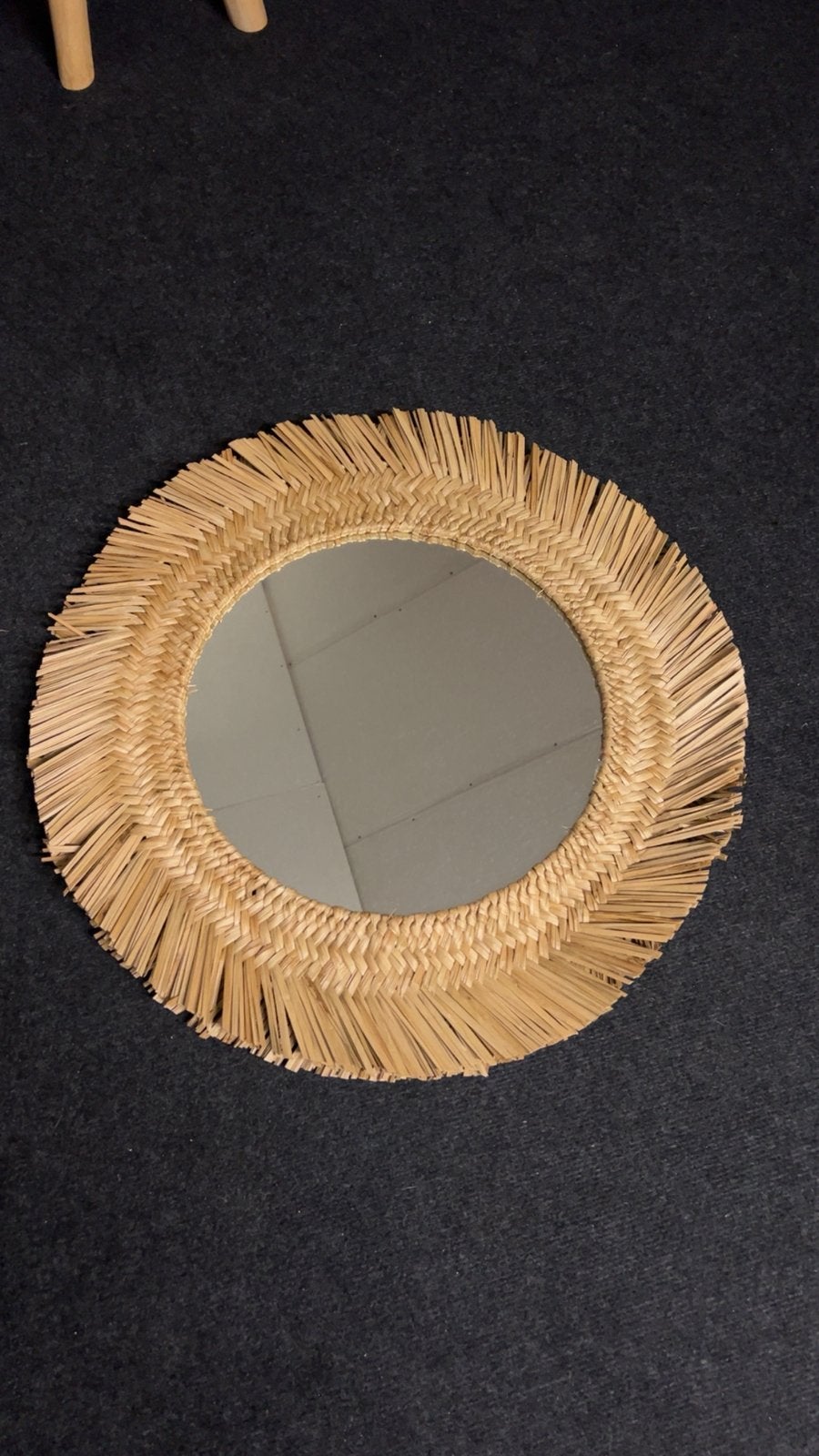 Zeegras spiegel IKEA, Ophalen, Minder dan 50 cm, Zo goed als nieuw, Minder dan 100 cm