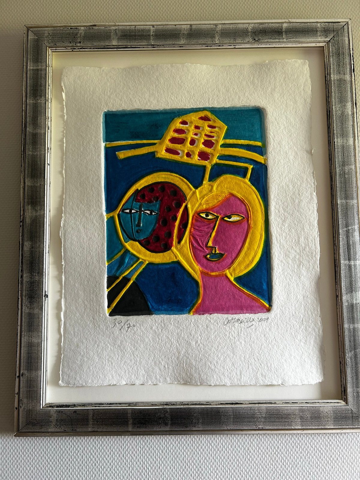 Corneille (2001) - Kleurrijke Zeefdruk, 70x40cm, Antiek en Kunst, Ophalen