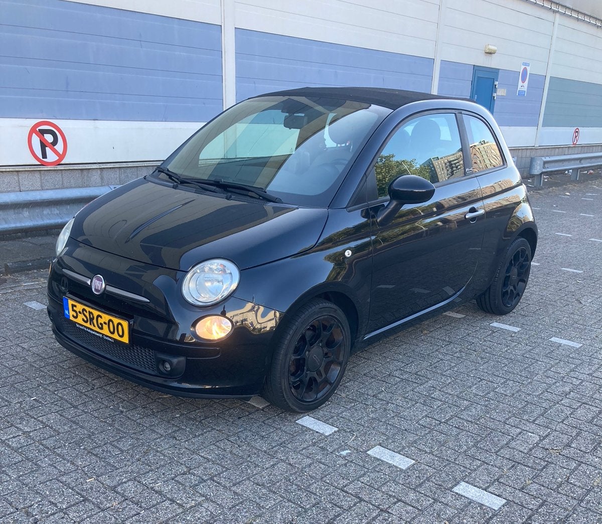 Fiat 500C 0.9 85pk Turbo Twinair 2012#Nap/Cabrio, Cabriolet, Zwart, Handgeschakeld, Particulier