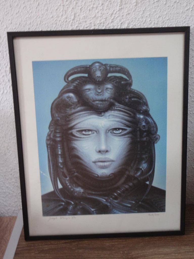 Litho Joseph Bruyn/Giger style Alien Woman, Ophalen of Verzenden