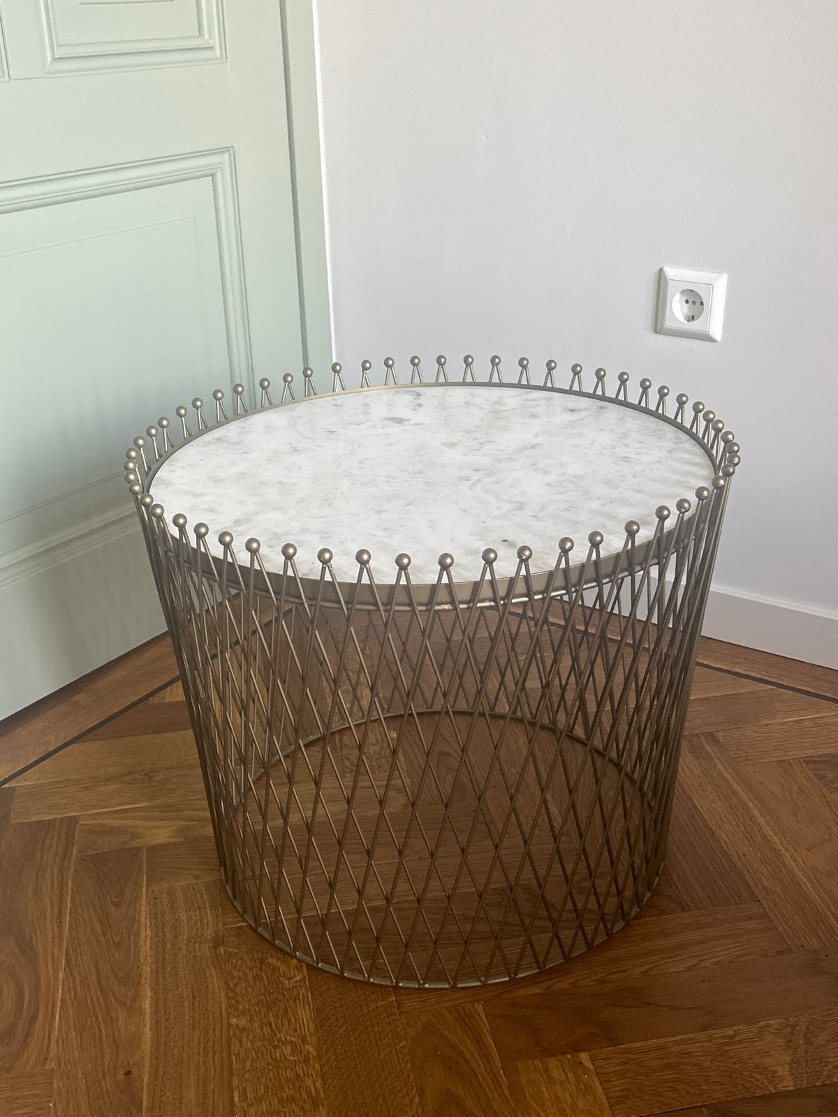 Salontafel / bijzettafel Loods5, Ophalen, Minder dan 45 cm, Metaal of Aluminium, Rond