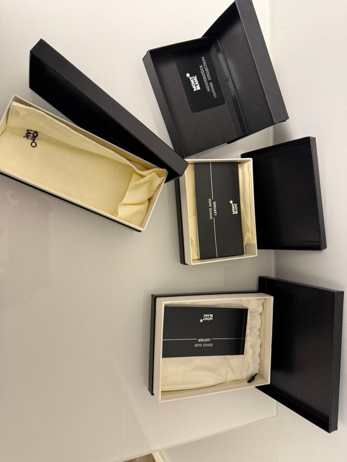 Mont Blanc lege doosjes, Ophalen of Verzenden, Zo goed als nieuw, Verpakking