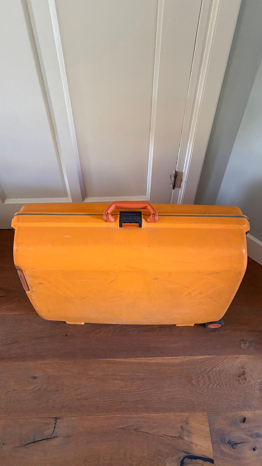 Robuuste en stevige Samsonite koffer 74x56x26 cm - Oranje, 30 cm of meer, Gebruikt, Oranje, 60 tot 80 cm