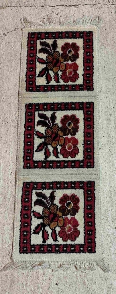Handgeknoopte smyrna loper kleedje bloemen 104/36 cm, Beige, Djt@dejuistetoon.eu, Zo goed als nieuw, Mon Plaisir 19, Etten-Leur, Netherlands