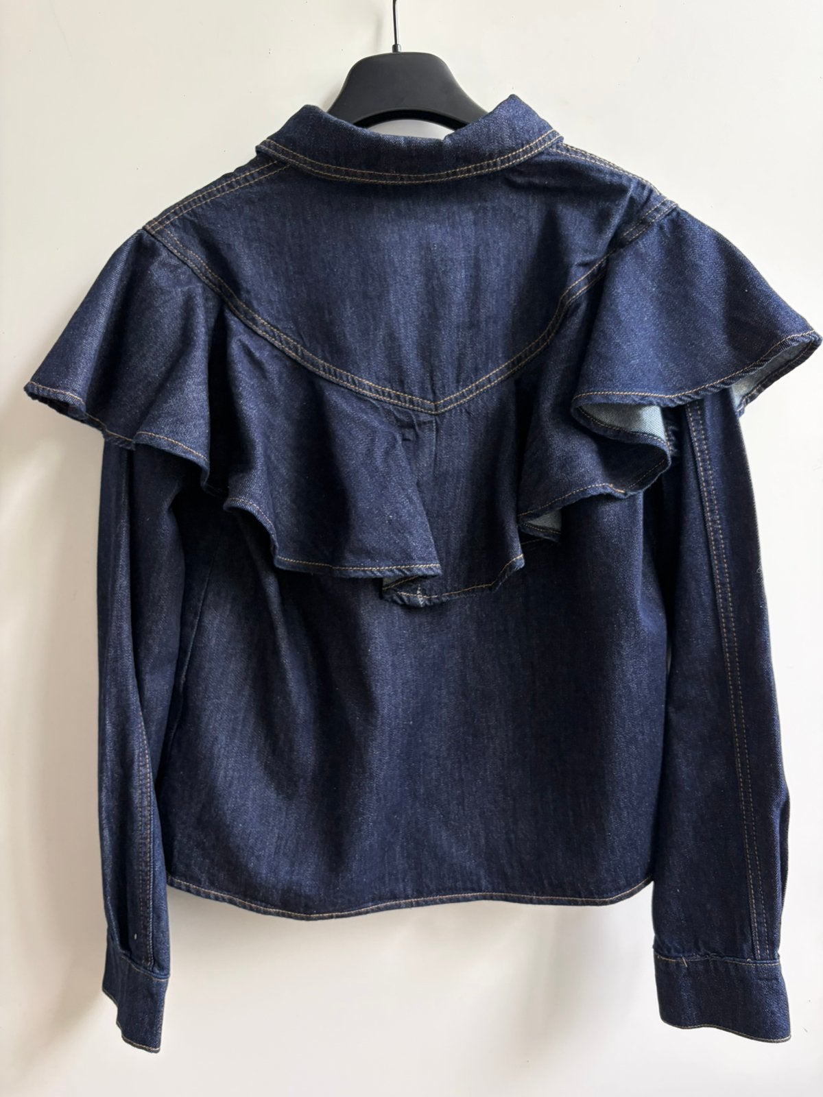 CIMINY jeansblouse met volants mt S, M en L, -, Parijs, Nieuw, Ciminy