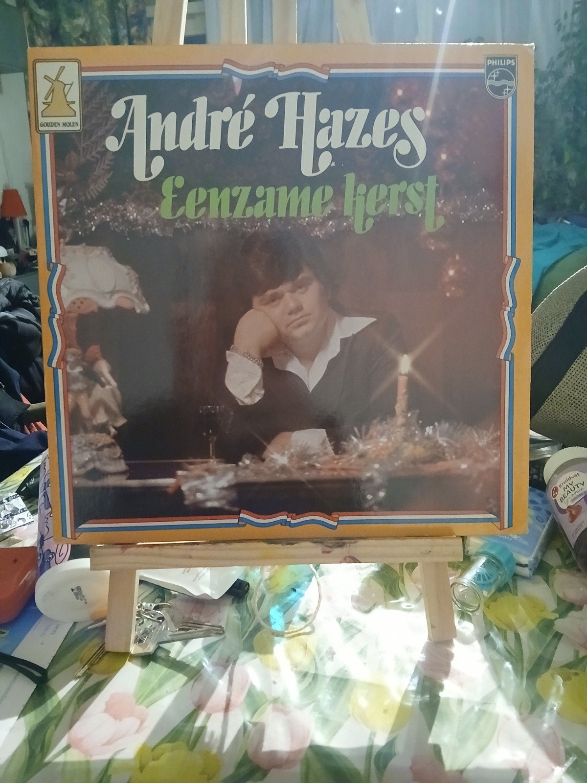 André Hazes plaat Eenzame Kerst LP (Philips, Gouden Molen), Cd's en Dvd's, Vinyl | Nederlandstalig, LP, Gebruikt, Ophalen of Verzenden