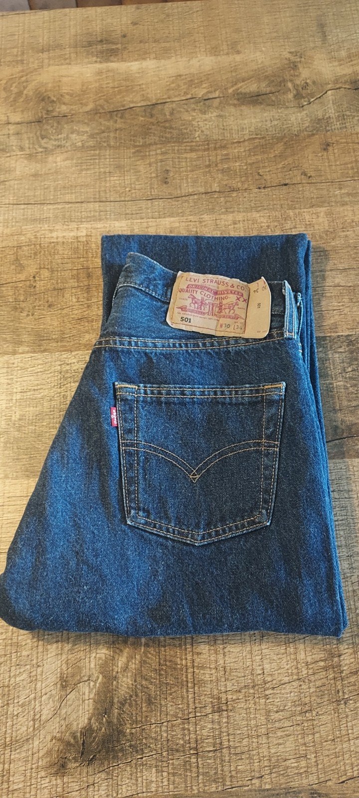 Levi's 501 Jeans W30 L34 - Zo goed als nieuw, Levi's, Blauw, W32 (confectie 46) of kleiner, Ophalen of Verzenden