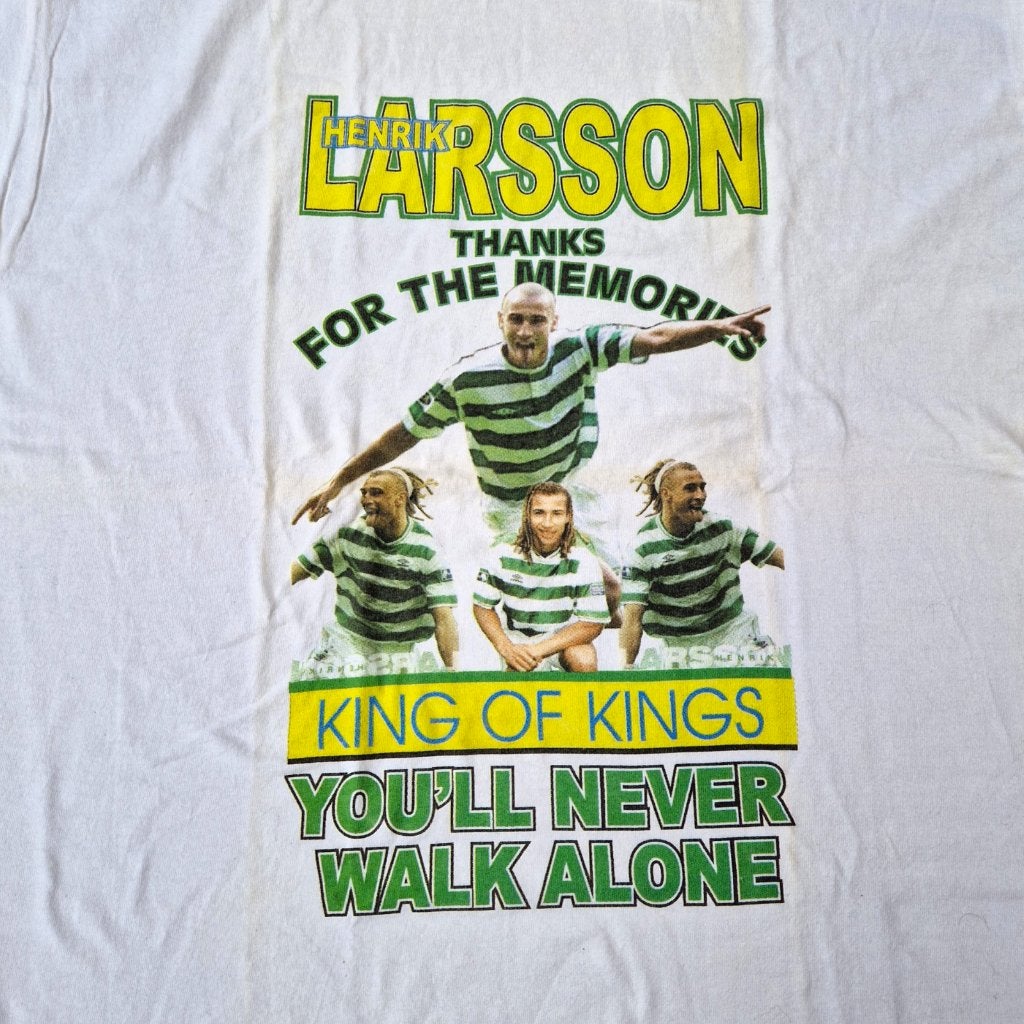 Henrik Larsson t-shirt Celtic vaarwel memories Gildan 2004, Buitenlandse clubs, Gebruikt, Shirt, Ophalen of Verzenden