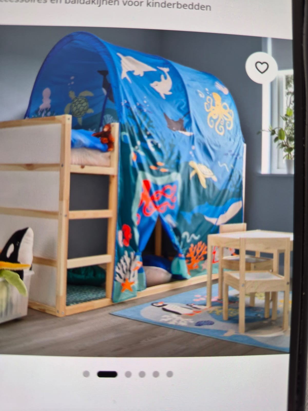 IKEA Kura bedtent oceaan thema voor hoogslaper, Ophalen, Gebruikt, Jongen of Meisje