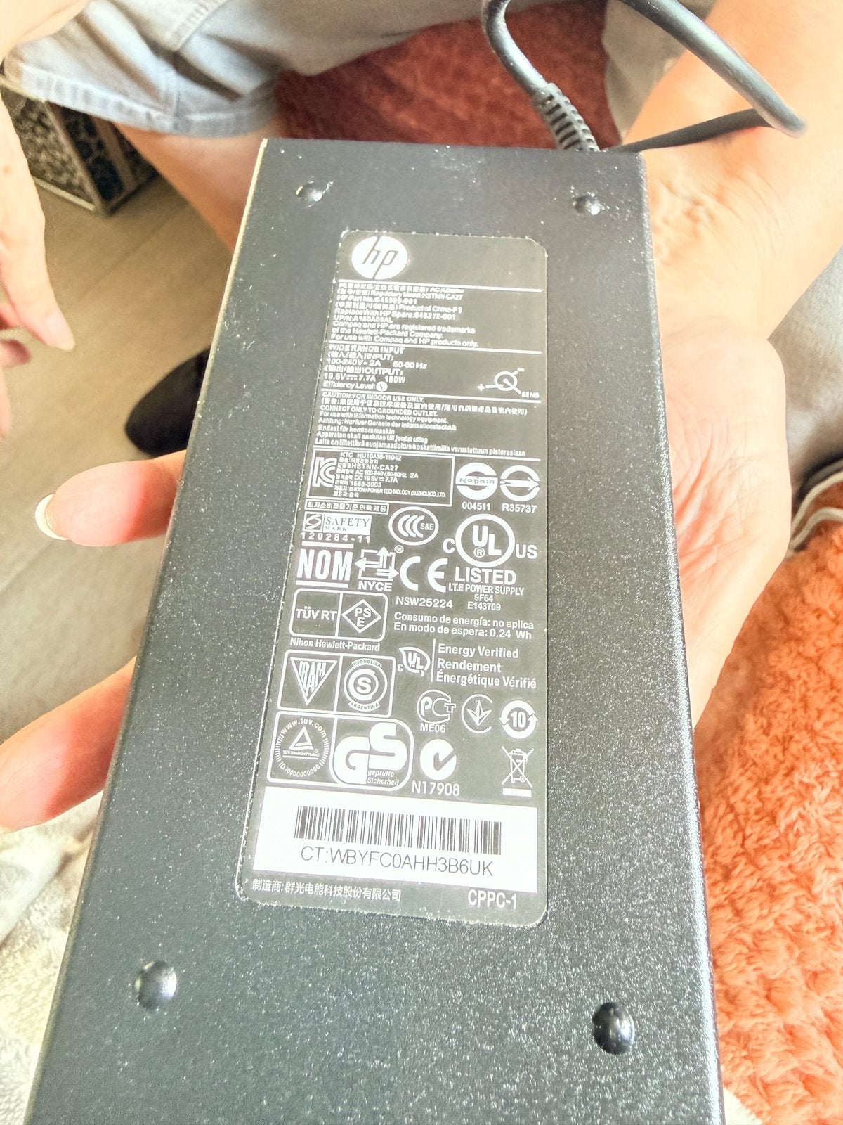 HP adapter 150 w, Computers en Software, Ophalen of Verzenden, Zo goed als nieuw