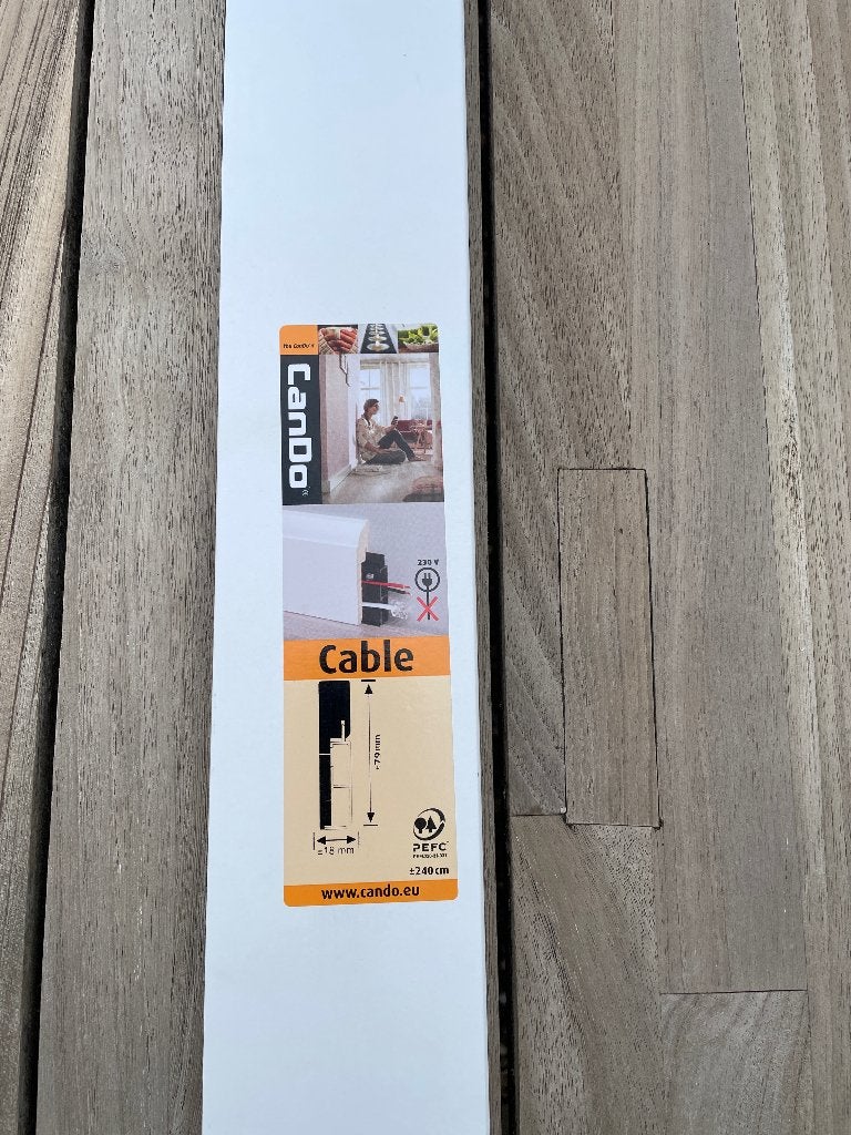 Cando kabelgootplint mdf, Doe-het-zelf en Verbouw, Plinten en Afwerking, Ophalen, Nieuw, Mdf, 200 tot 250 cm