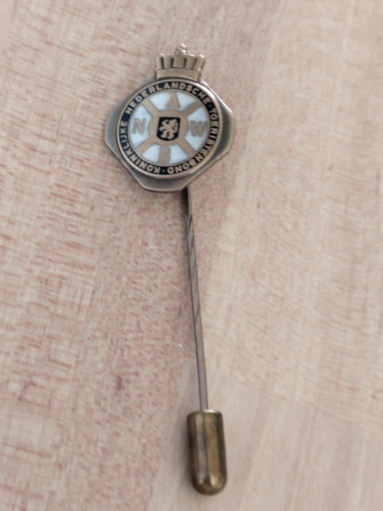 Oude ANWB lidmaatschapsspeld – emaille – vintage, Verzamelen, Ophalen of Verzenden, Gebruikt