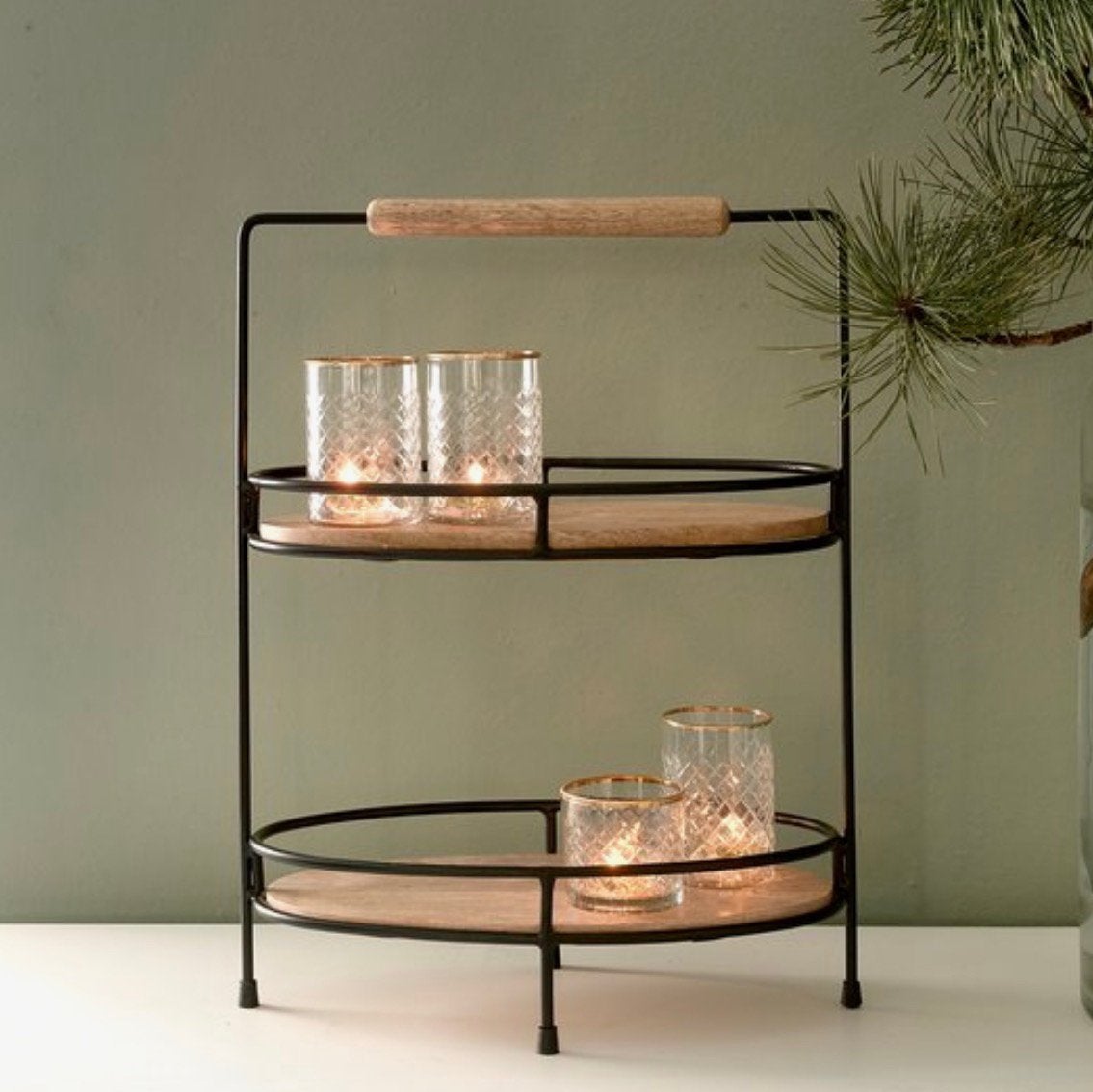 Riviera Maison Lower East Side Etagere, Ophalen of Verzenden, Zo goed als nieuw, Etagère, Hout