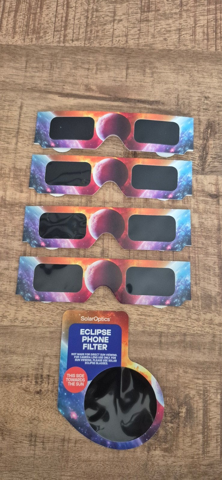 4x SolarOptics Eclipse telefoonfilter voor zonsverduistering, Verzenden, Nieuw