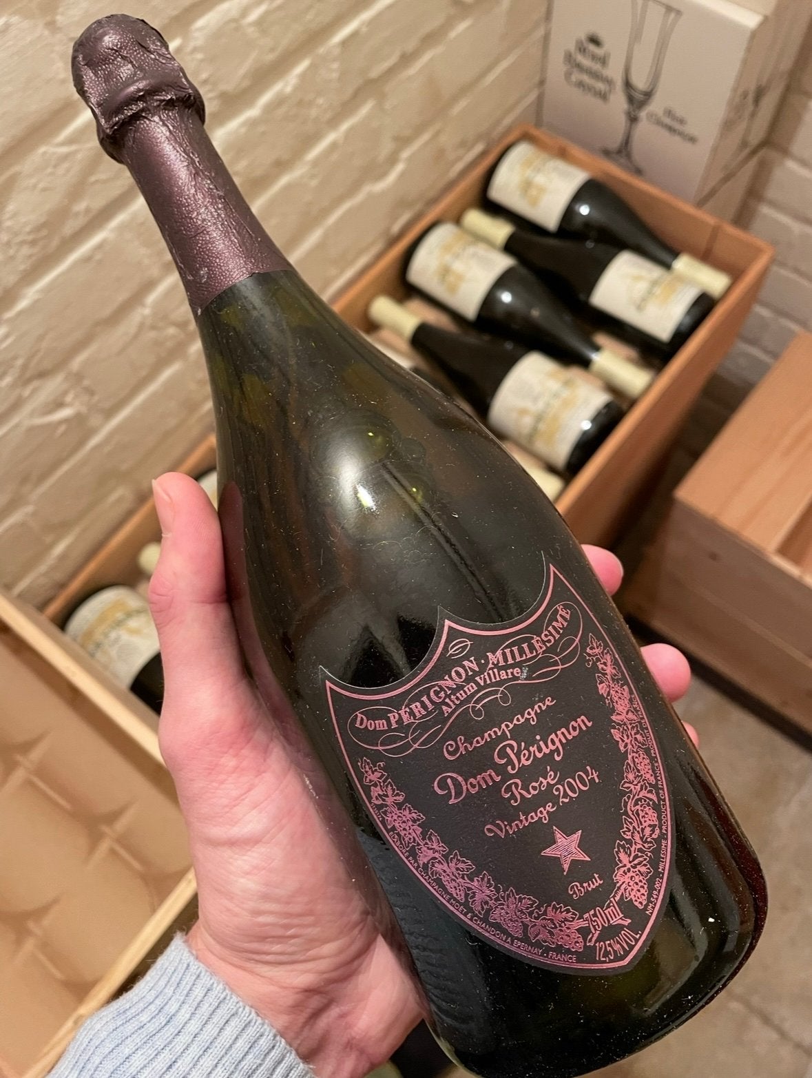 Dom Perignon Rosé 2004 - Super jaar!, Verzamelen, Wijnen, Zo goed als nieuw, Champagne, Frankrijk, Ophalen of Verzenden