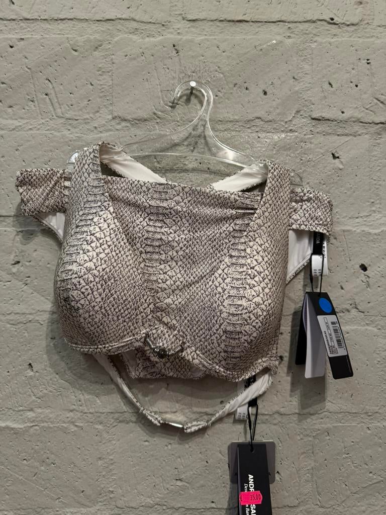 Andres Sarda bikini 70C/ 36C slip 40 NIEUW!! Nu €17,50, Kleding | Dames, Badmode en Zwemkleding, Ophalen of Verzenden, Nieuw, Grijs