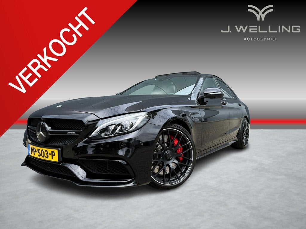 Mercedes-Benz C-klasse AMG 63 S Pano / Burmester / 360cam /, Auto's, Automaat, Achterwielaandrijving, Gebruikt, 510 pk
