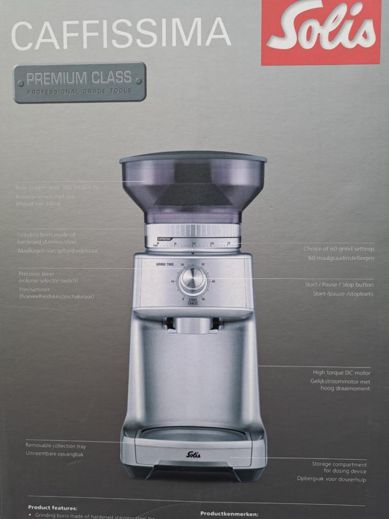 Solis Caffissima grinder, Ophalen of Verzenden, Zo goed als nieuw