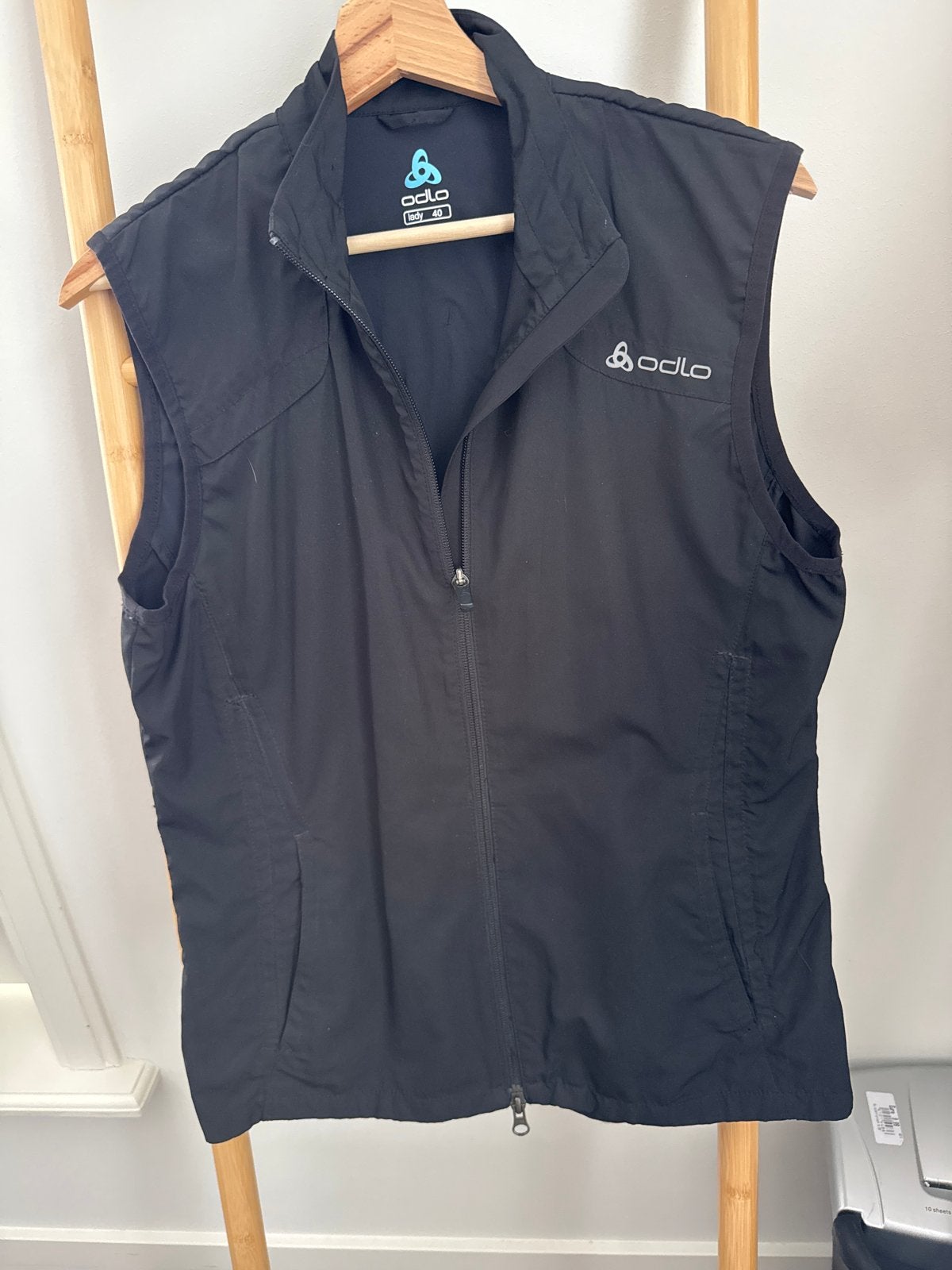 Odlo Zwart Sportvest Dames Maat 40, Ophalen of Verzenden, Zo goed als nieuw, Maat 38/40 (M), Zwart