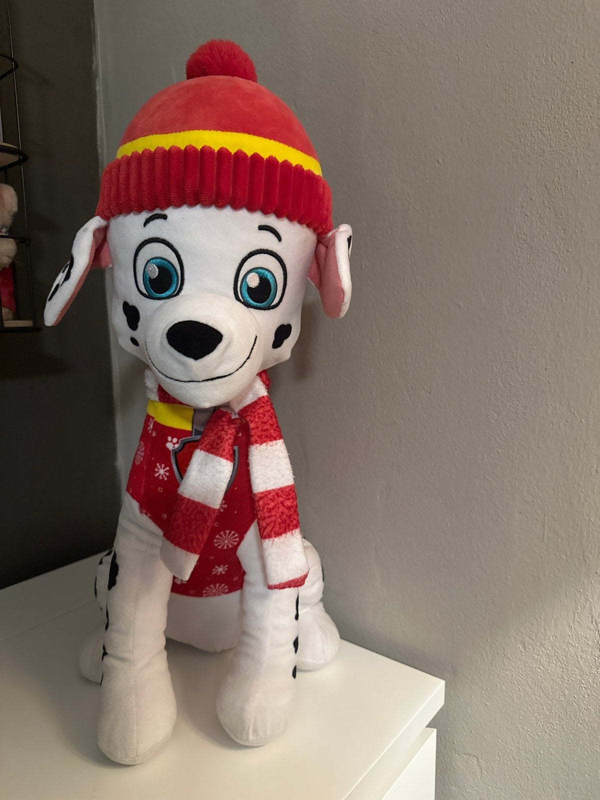 Paw Patrol Marshall knuffel met kerstoutfit, Overige merken, Zo goed als nieuw, Middelgroot (20 tot 80 cm), Paw Patrol