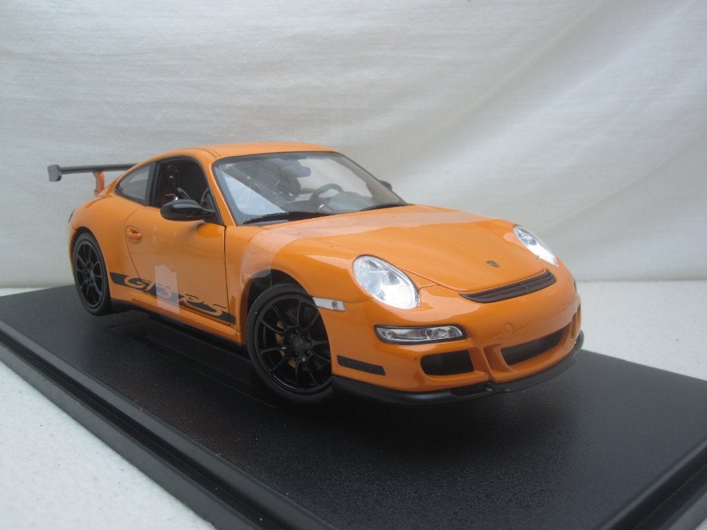 Porsche 911 / 997 GT3 RS 2007 Oranje 1:18 Welly, Hobby en Vrije tijd, Modelauto's | 1:18, Ophalen of Verzenden, Nieuw, Auto, Welly