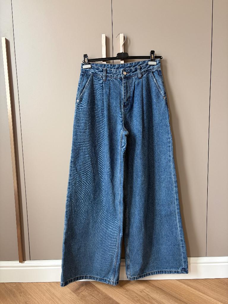 Lewis Melly Celine Dark Denim Wide Leg trousers. Maat 38, Kleding | Dames, Zo goed als nieuw, W30 - W32 (confectie 38/40), Lewis Melly