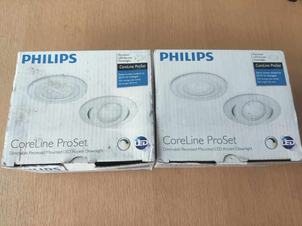 Philips CoreLine ProSet LED plafondspot nieuw in doos, Led, Metaal of Aluminium, Modern, Functioneel, Nieuw