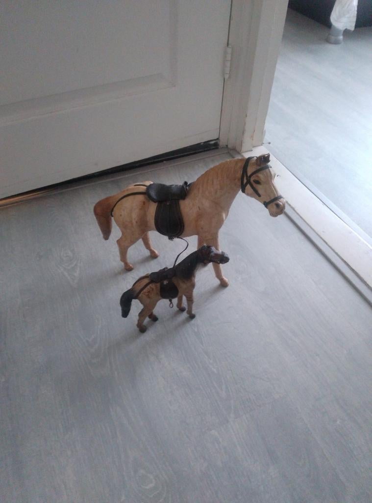 Leren decoratie paarden, Ophalen of Verzenden