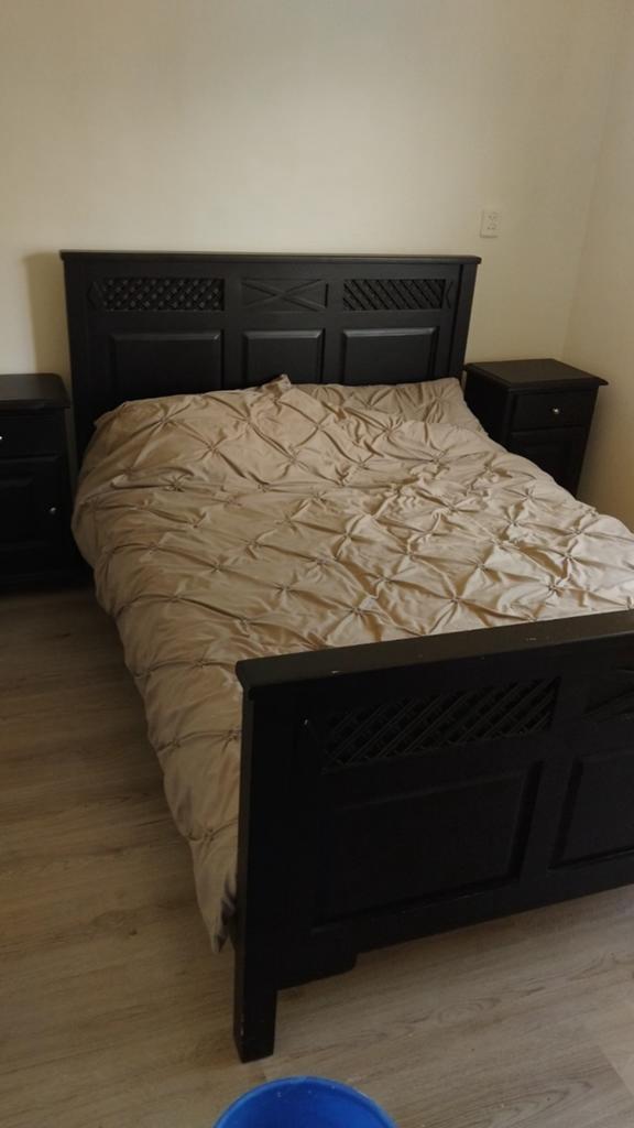 Gratis op te halen twee persoonsbed, Huis en Inrichting, Slaapkamer | Bedden, Gebruikt, Tweepersoons, Hout, 140 cm