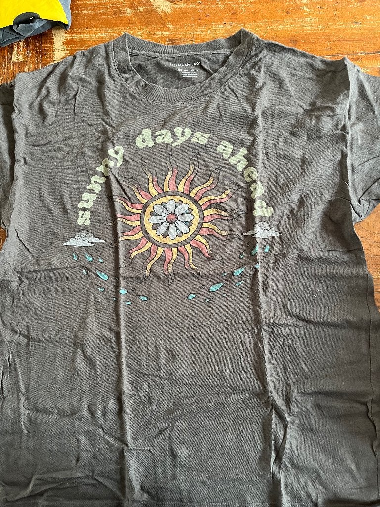 Shirt, Ophalen, American Eagle, Korte mouw, Grijs