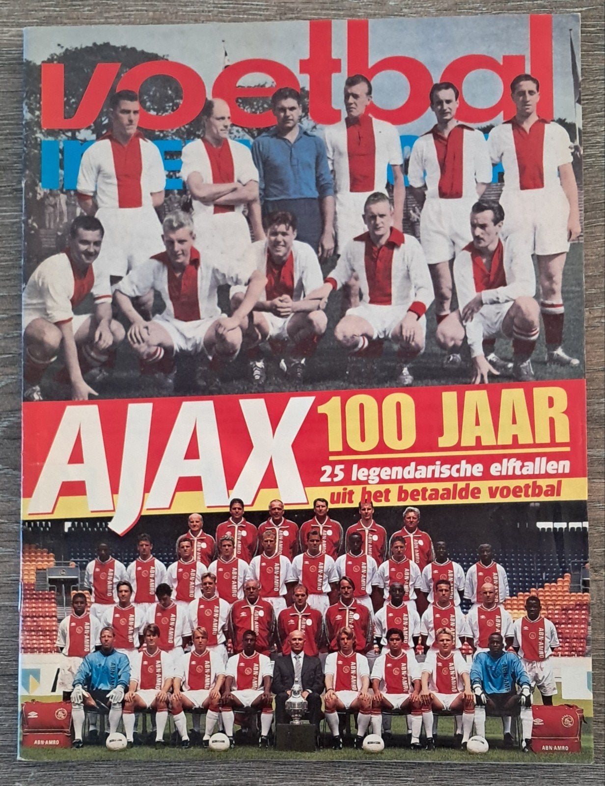 Ajax 100 Jaar - Legendarische Elftallen 1967-1971, Ophalen of Verzenden, Zo goed als nieuw, Ajax, Poster, Plaatje of Sticker