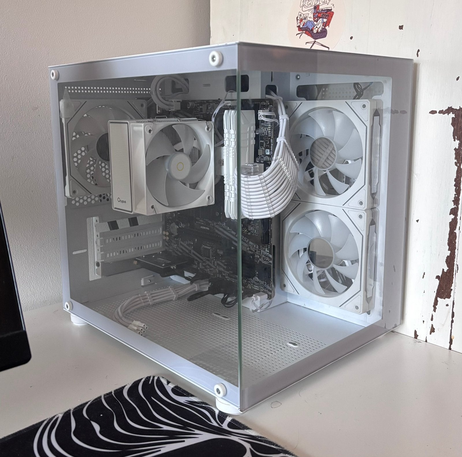 All White Ryzen 5 5600G | 16Gb | 480GB | A520 pro gaming pc, Ophalen, Zo goed als nieuw, Gaming, SSD