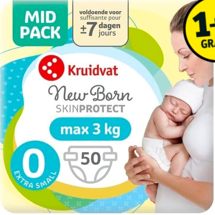Kruidvat luiers maat 0 - ca. 50 stuks, Ophalen