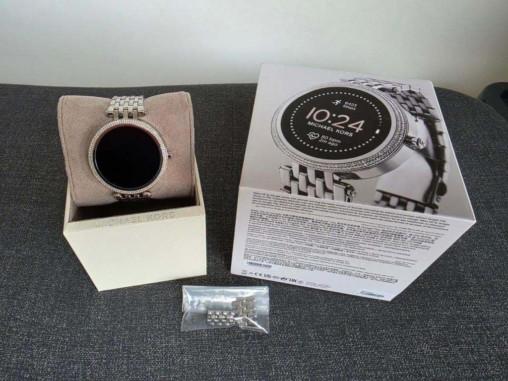 Michael Kors Access Smartwatch Darci Gen5 - Zilverkleurig, Michael Kors, Stappen, Ophalen of Verzenden, Zo goed als nieuw