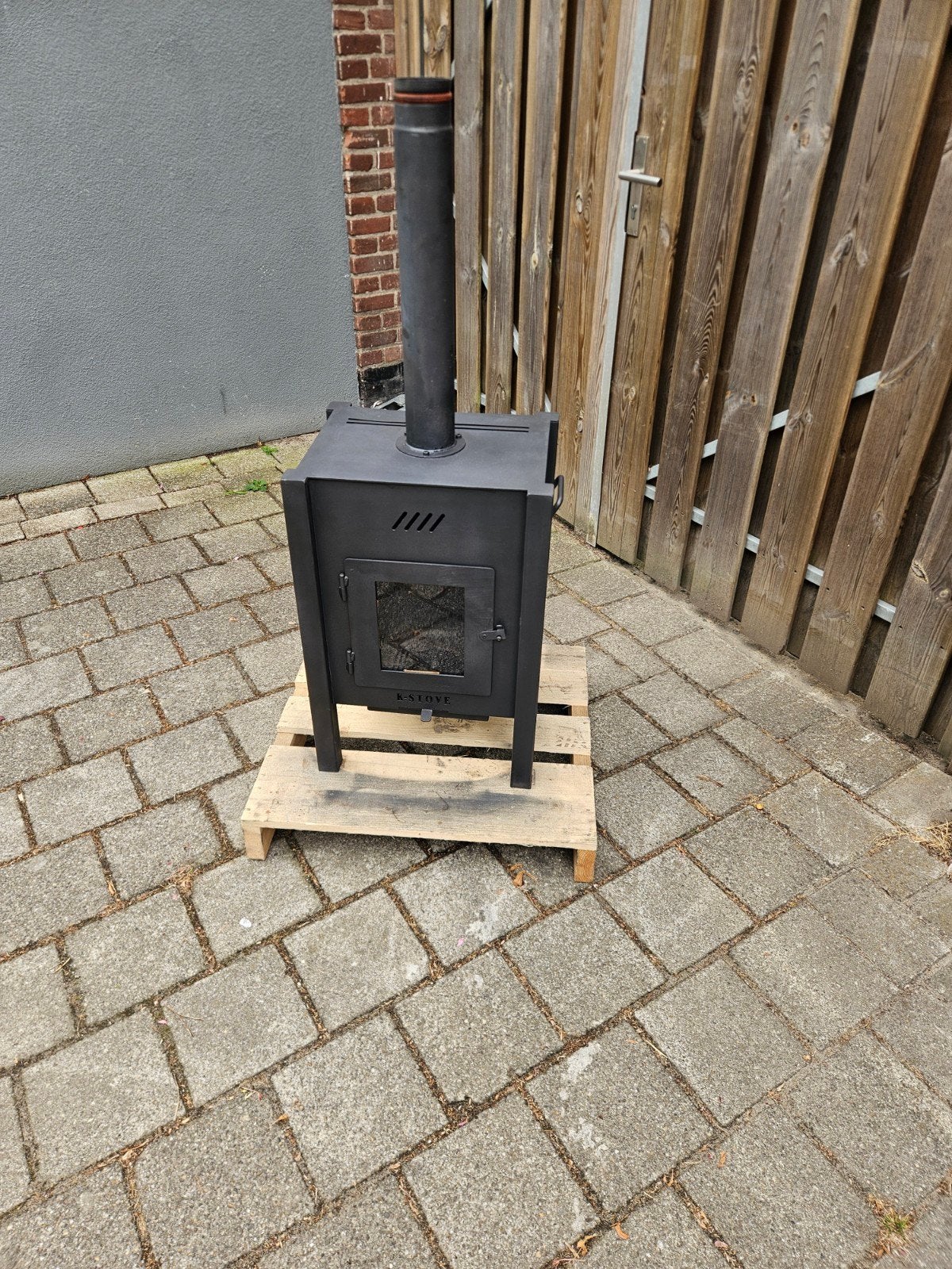 Gebruikte stroomloze pellet buitenhaard, Ophalen of Verzenden, Gebruikt