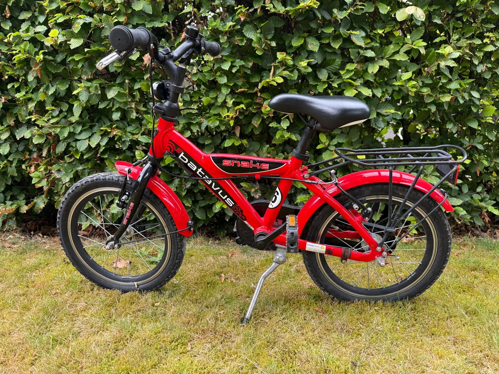 Batavus Snake kinderfiets 16 inch rood, Ophalen, Gebruikt, Terugtraprem, 16 tot 20 inch