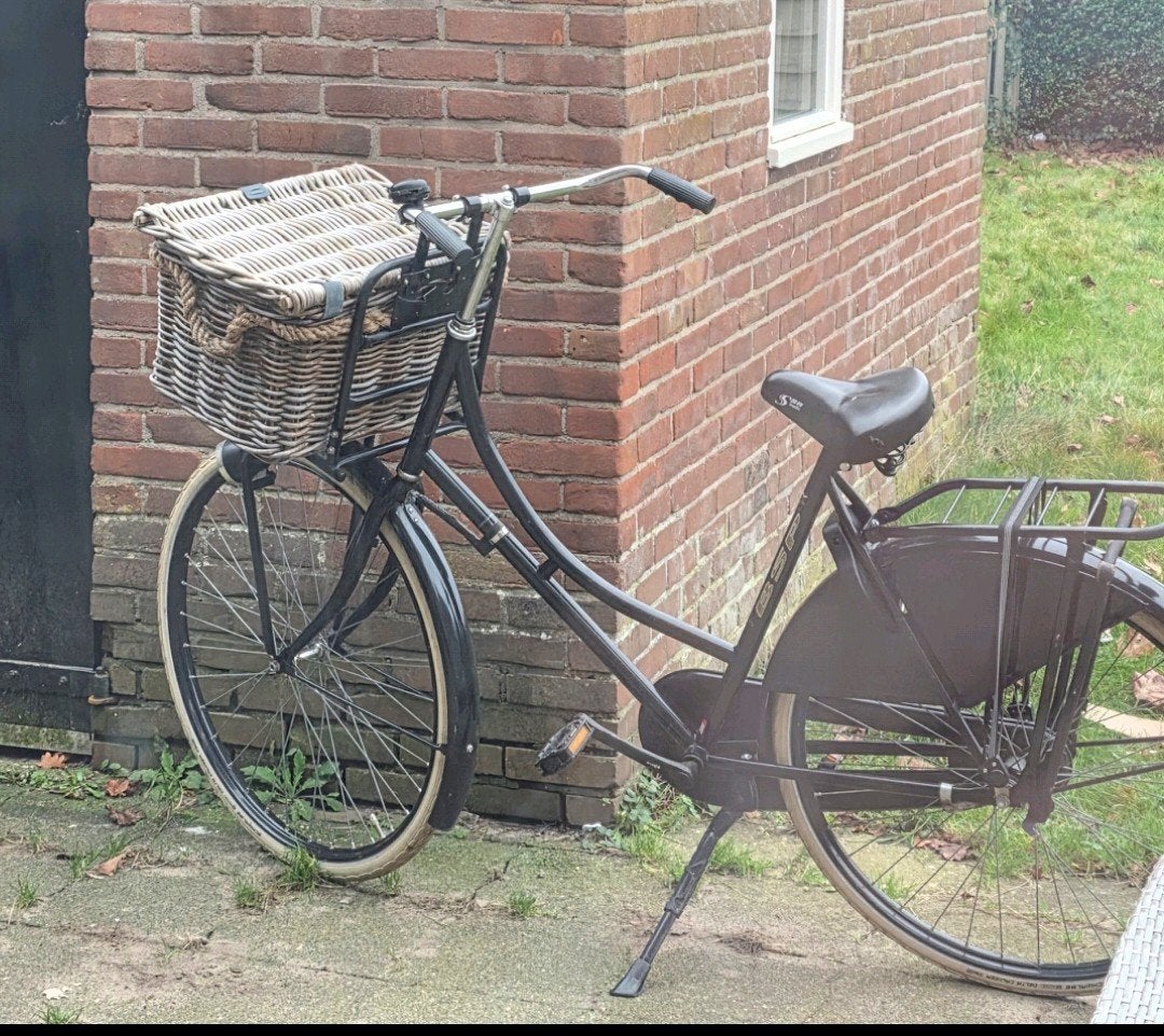 Zwarte Omafiets / Transportfiets /Opoe fiets, Fietsen en Brommers, Ophalen, Terugtraprem, BSP, 53 tot 56 cm