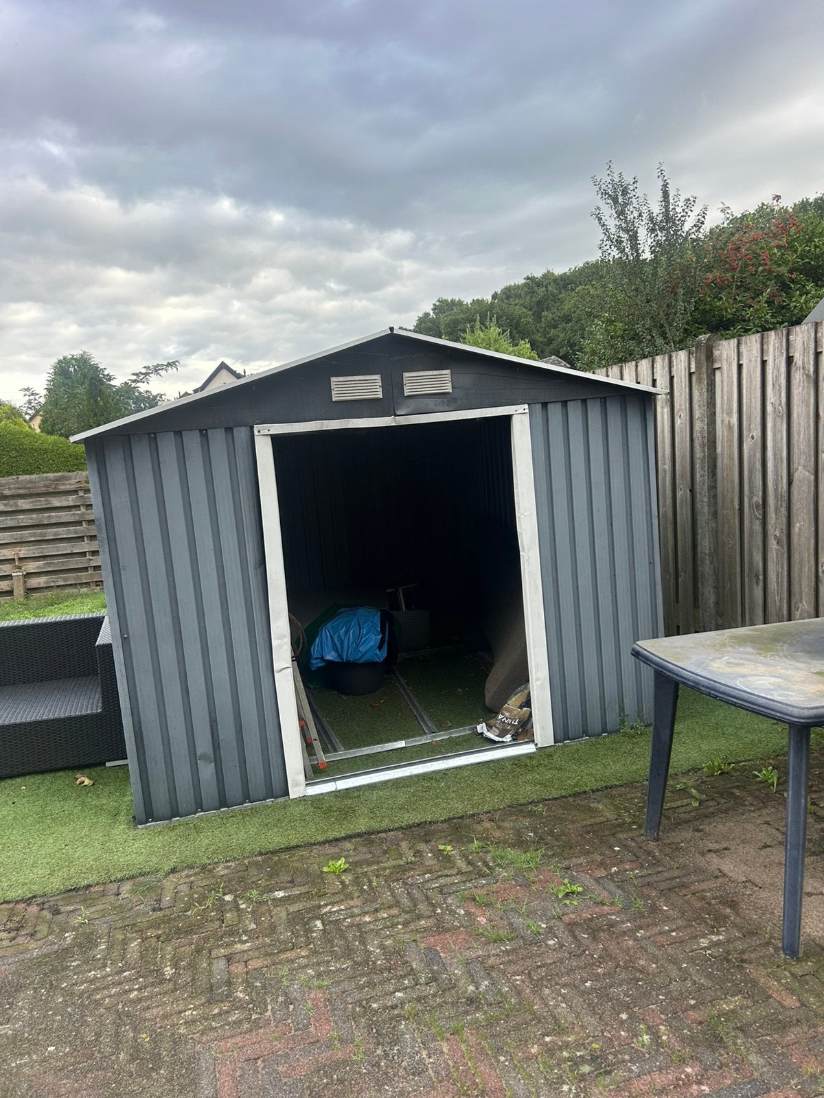Alminiumschuur, Tuin en Terras, Tuinhuizen, Ophalen, Gebruikt, Metaal, Schuur