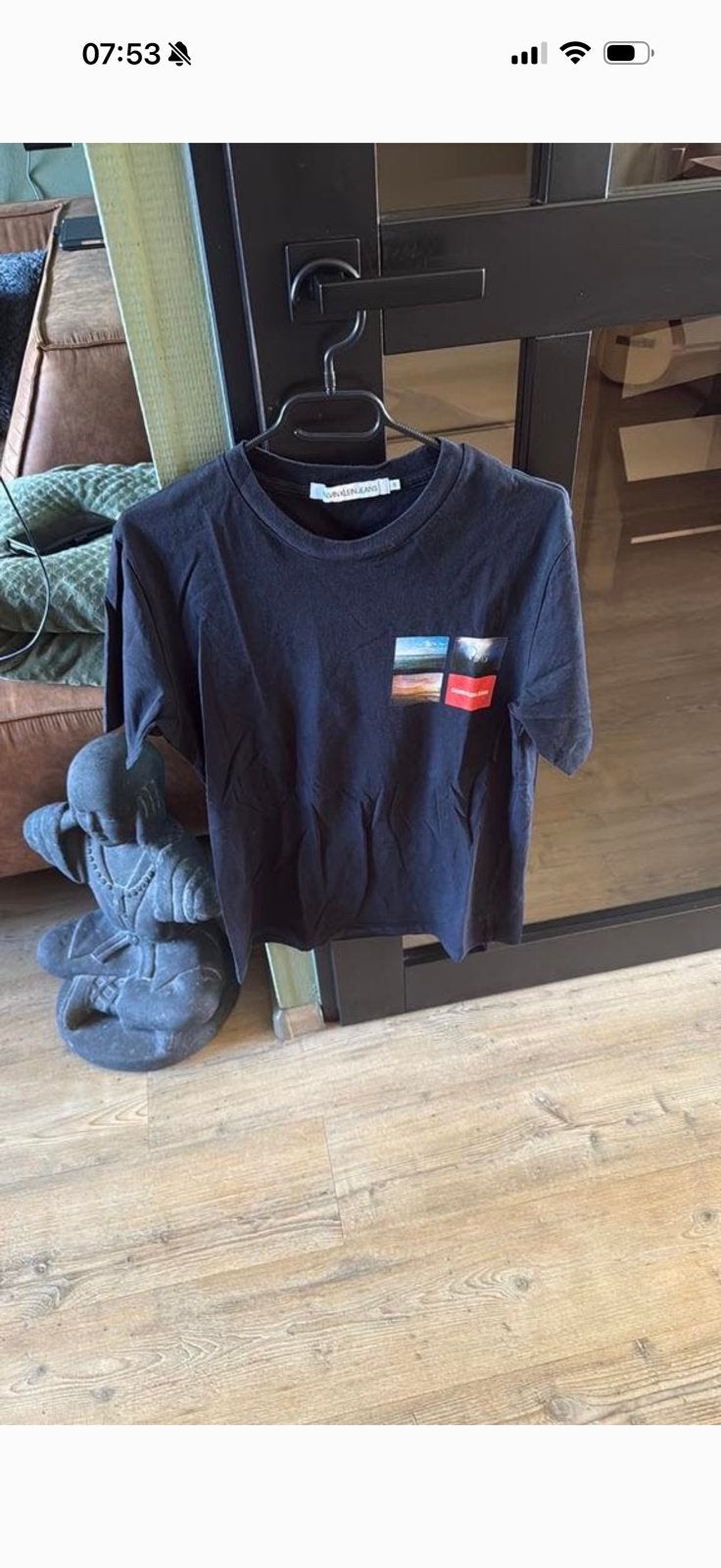Shirt met print, Ophalen of Verzenden, Gedragen, Maat 46 (S) of kleiner, Zwart