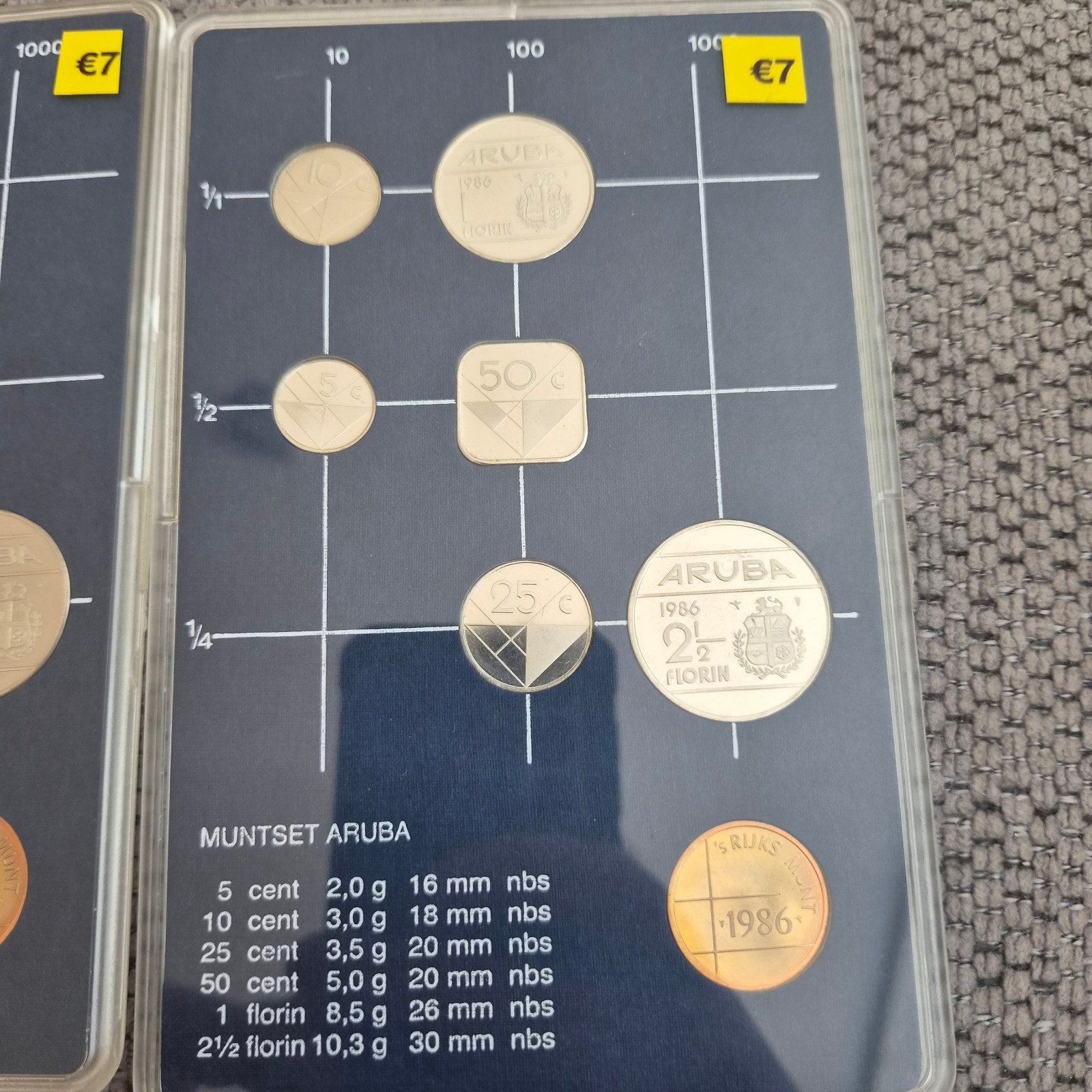 Muntset Aruba 1986 - Complete set van 6 munten 2x voor 10€, Ophalen of Verzenden, Koningin Beatrix, Setje