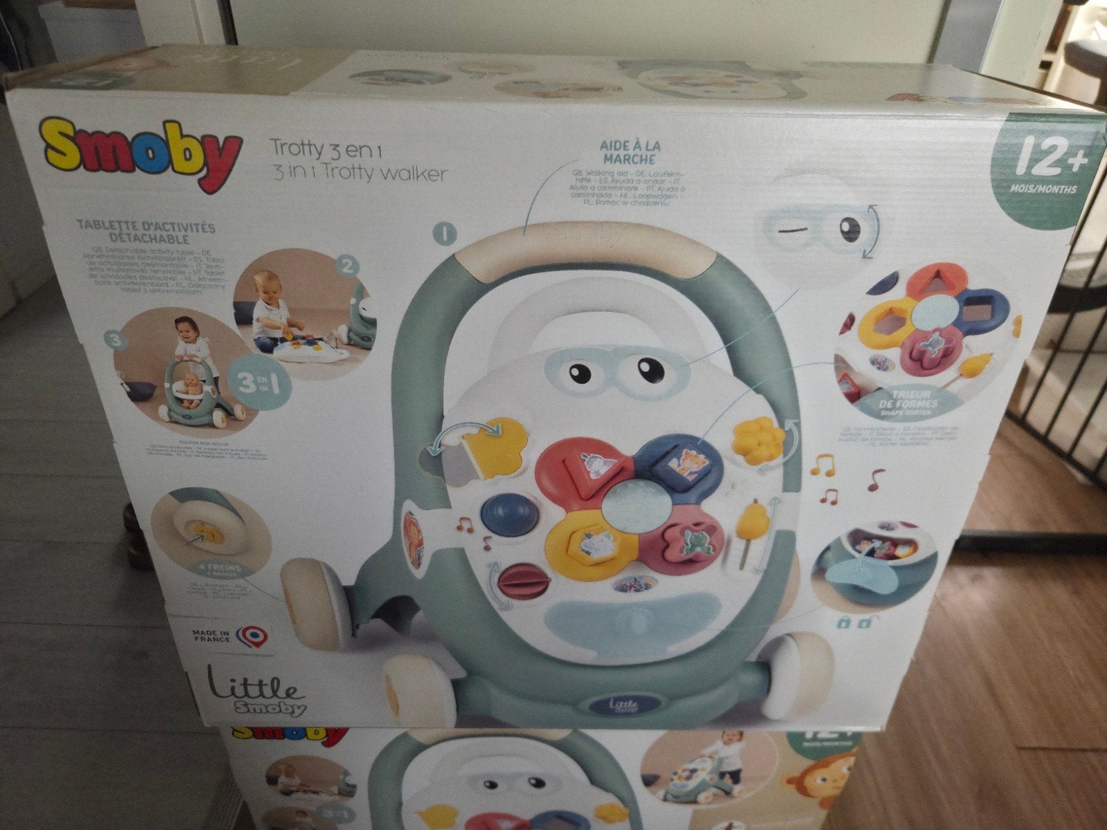 Smoby Trotty 3-in-1 Loopwagen en Activiteitentafel, Kinderen en Baby's, Ophalen, Nieuw, Overige typen, Met geluid