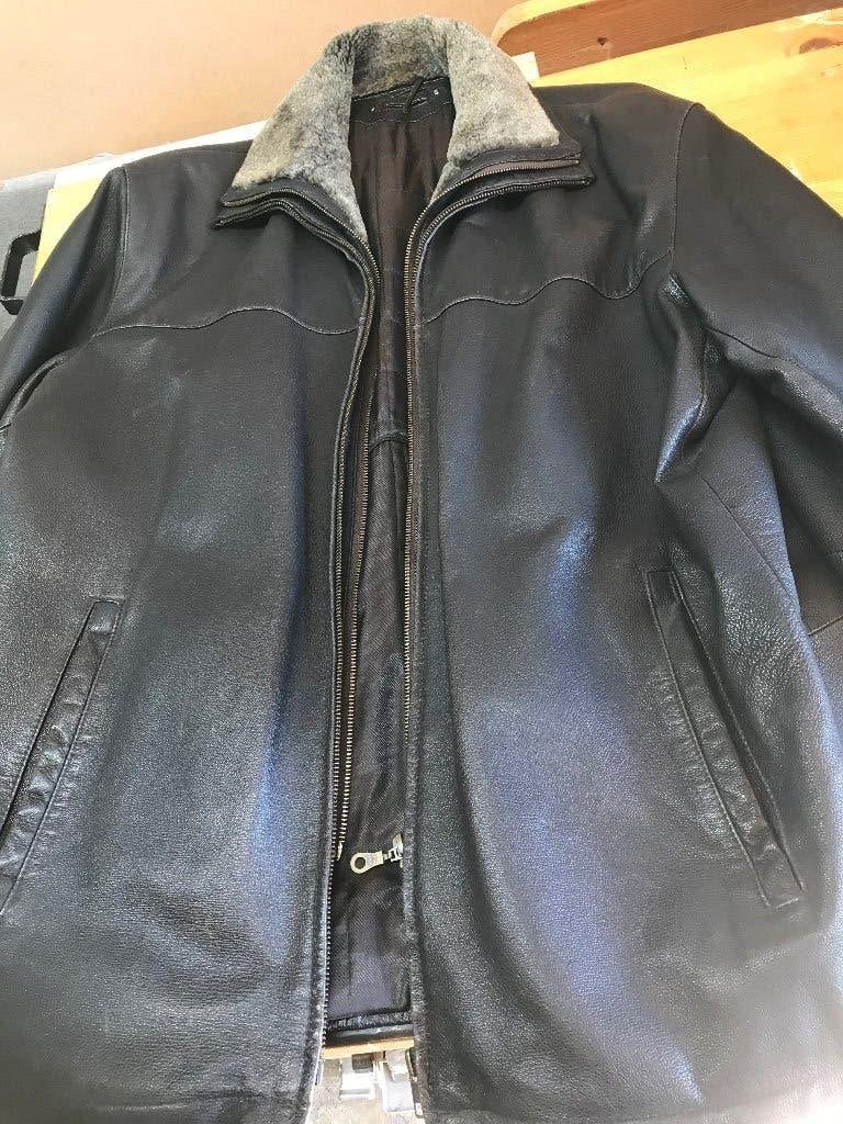 Leren jas retro, Kleding | Heren, Maat 52/54 (L), Ophalen of Verzenden, Gedragen, Onbekend
