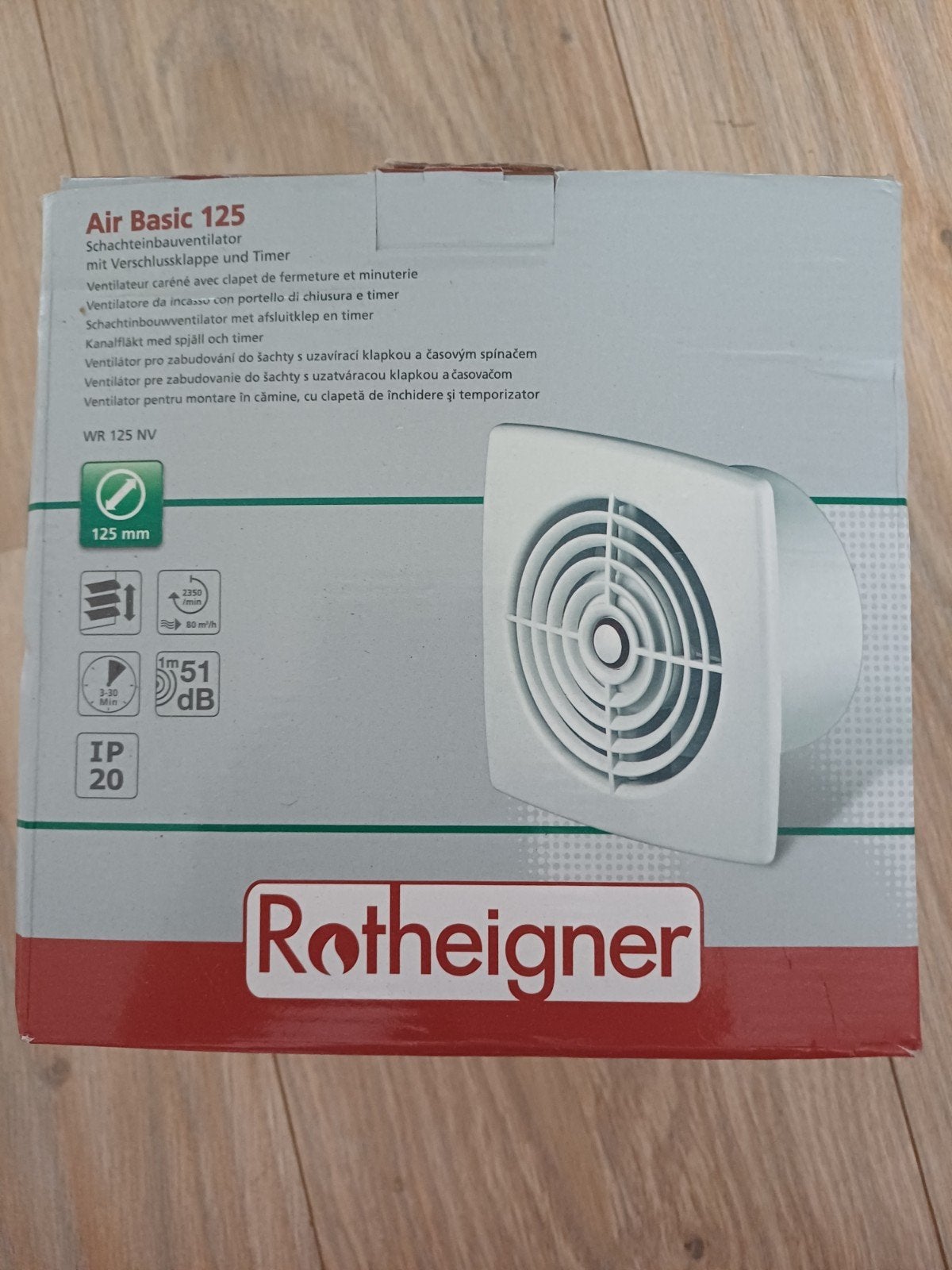 Schacht inbouwventilator met timer en terugslagklep, Ophalen of Verzenden, Nieuw