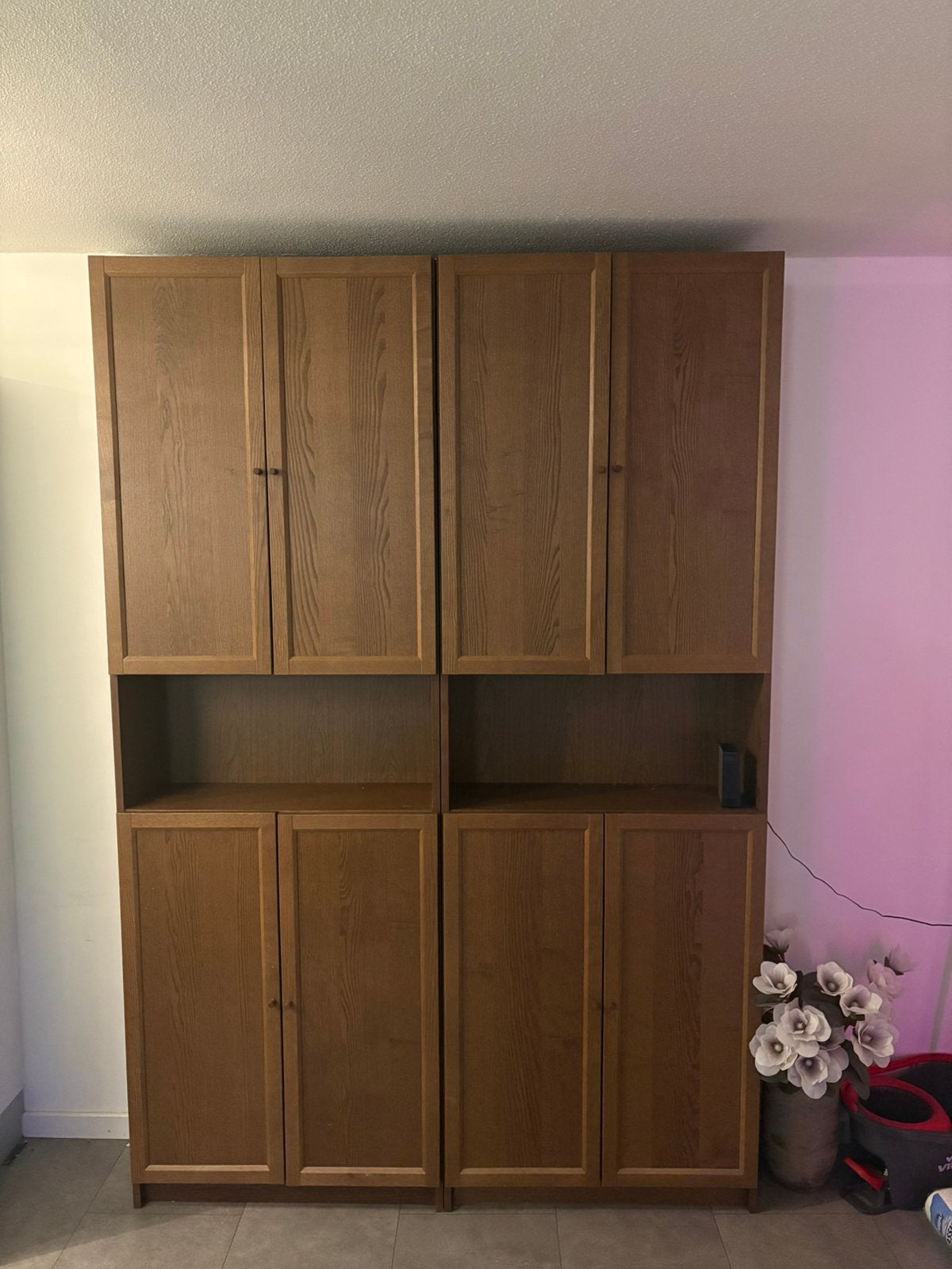 Ikea Billy wand/boekenkast walnoot, Ophalen, 200 cm of meer, 50 tot 100 cm, Zo goed als nieuw