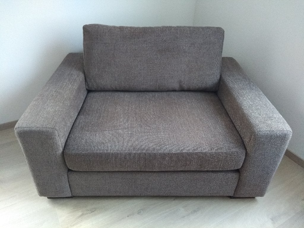 Goossens Lucca Loveseat 1,5-Zitsbank Gemêleerd Bruin | NIEUW, Ophalen, Eenpersoons, 125 tot 150 cm, Nieuw