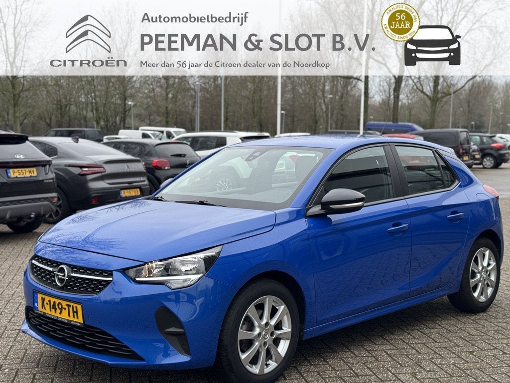 Opel Corsa 1.2 Edition Carplay|Cruise|Airco (bj 2021), Auto's, Opel, Voorwielaandrijving, Stof, 1199 cc, Blauw