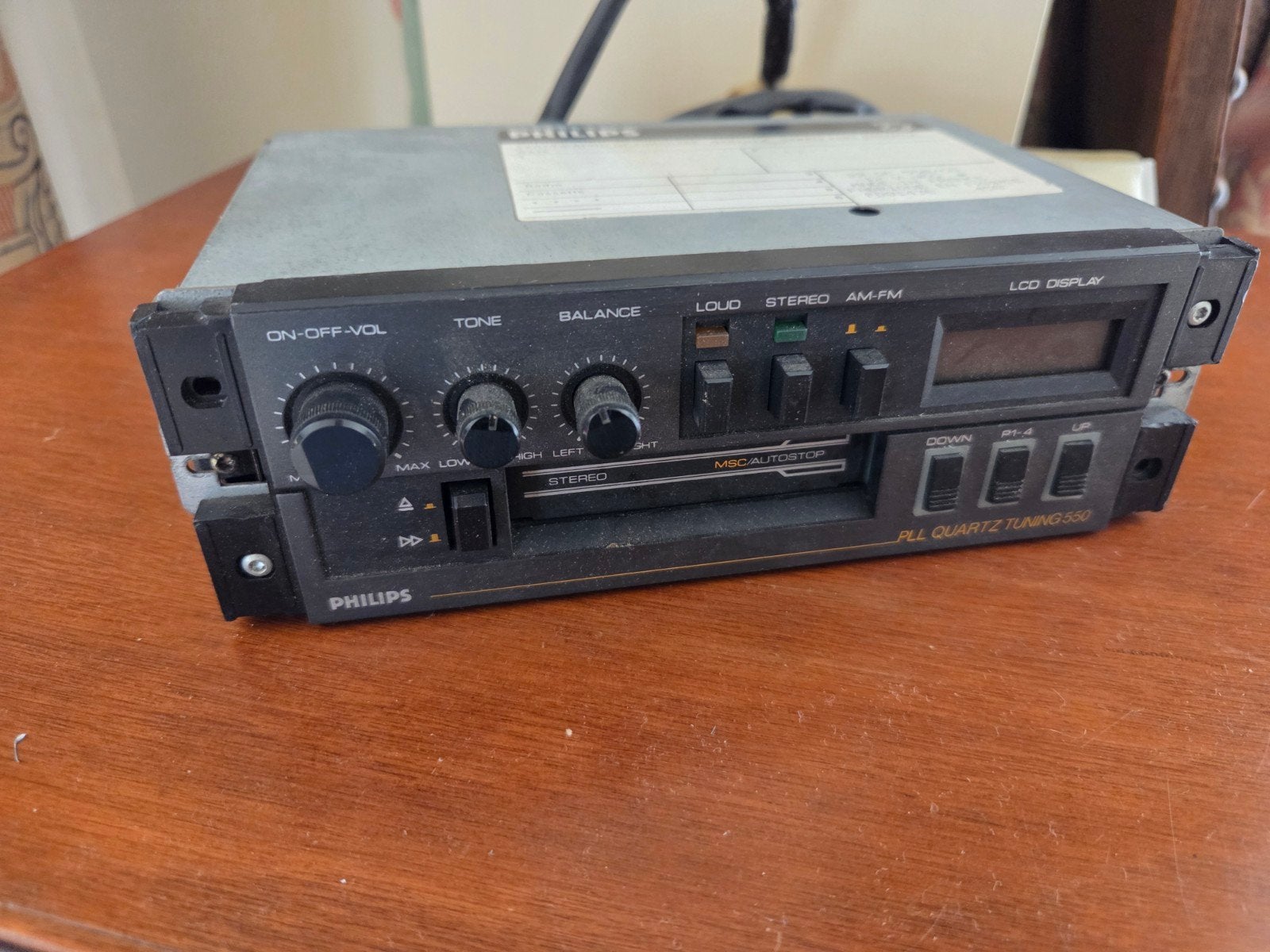 Philips PLL Quartz Tuning 550 Autoradio Cassette Speler, Ophalen of Verzenden, Gebruikt