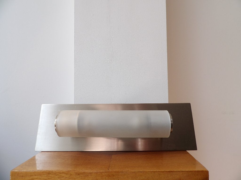 2 gave Design Plafondlampen, jaren '90, RVS/Glas, Halogeen, Gebruikt, Modern, Overige fittingen, Ophalen of Verzenden